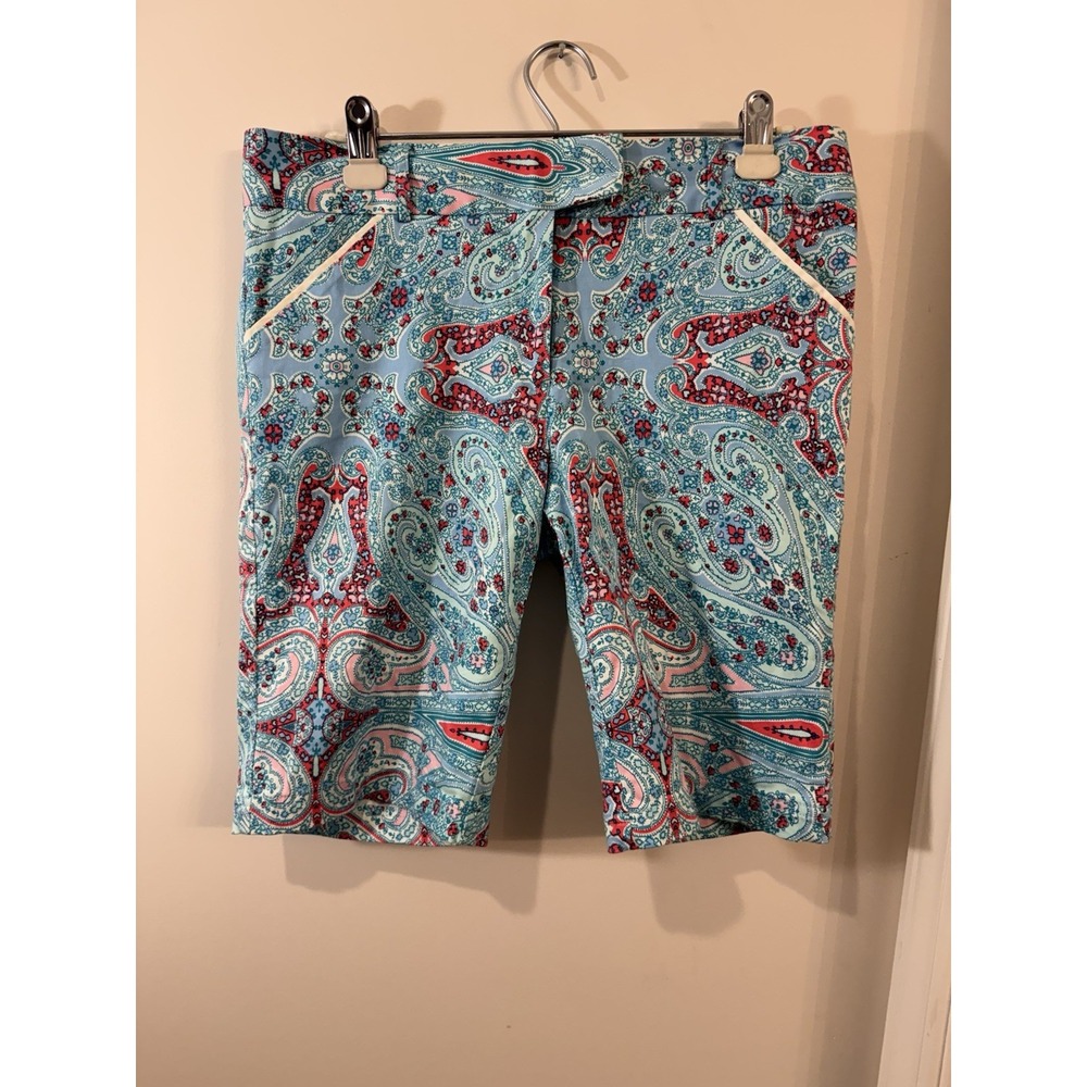Peter Millar Shorts Womans 10 Paisley Stretch‎ Chino Bermuda Golf Preppy Floral